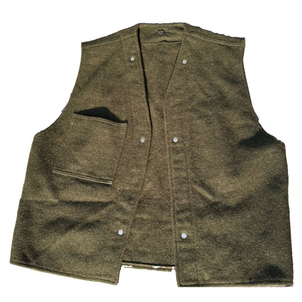 Vintage C.C. Filson Vest Mackinaw Virgin Wool Sz Large Green Made In The USA